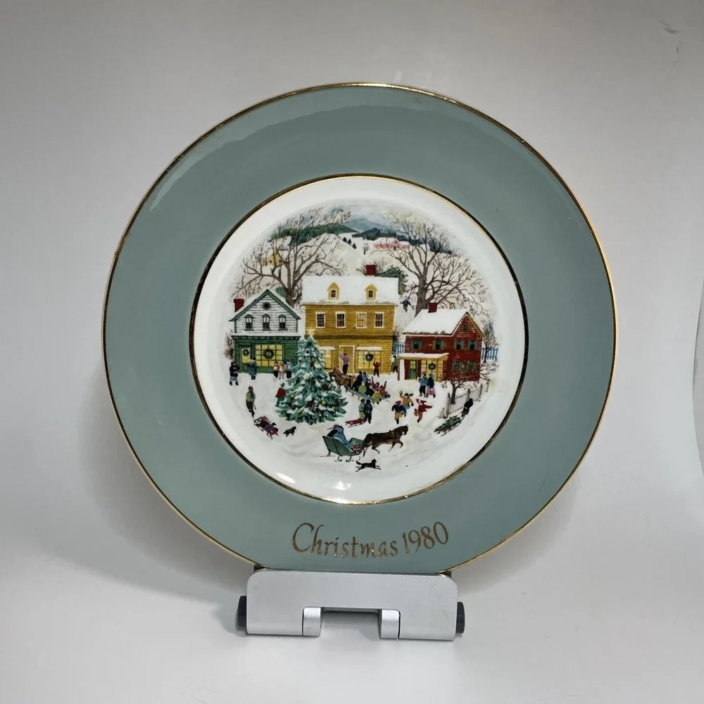 Christmas Plate Series Eighth Edition Country Christmas1980 ecoratP